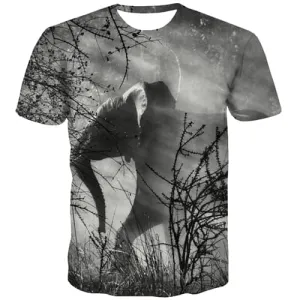 Animal T shirts Men Elephant T-shirts Graphic Harajuku Tshirt Printed Hip Hop Tshirts Novelty Forest Tshirts Cool Short Sleeve