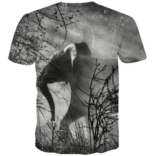 Animal T shirts Men Elephant T-shirts Graphic Harajuku Tshirt Printed Hip Hop Tshirts Novelty Forest Tshirts Cool Short Sleeve