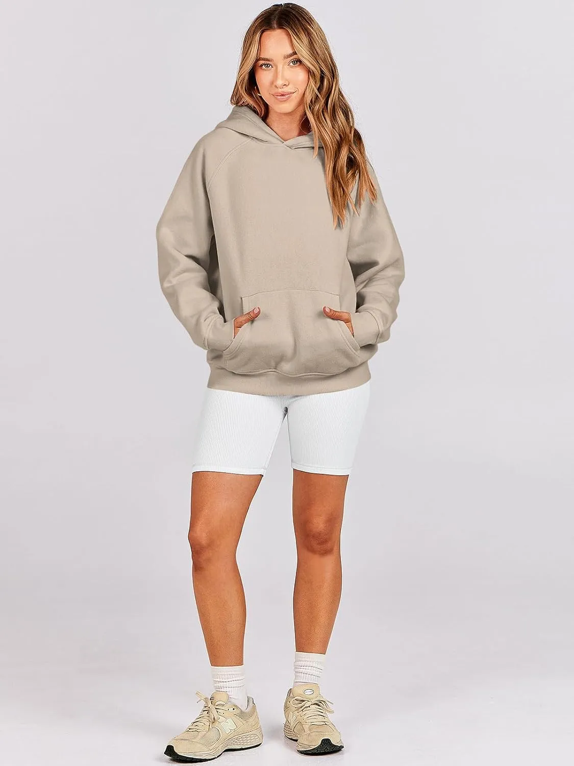 ANRABESS Women Hoodies Oversized Fleece Long Sleeve Comfy Casual Basic Pullover Sweatshirts 2025 Fall Outfits Y2K Clothes