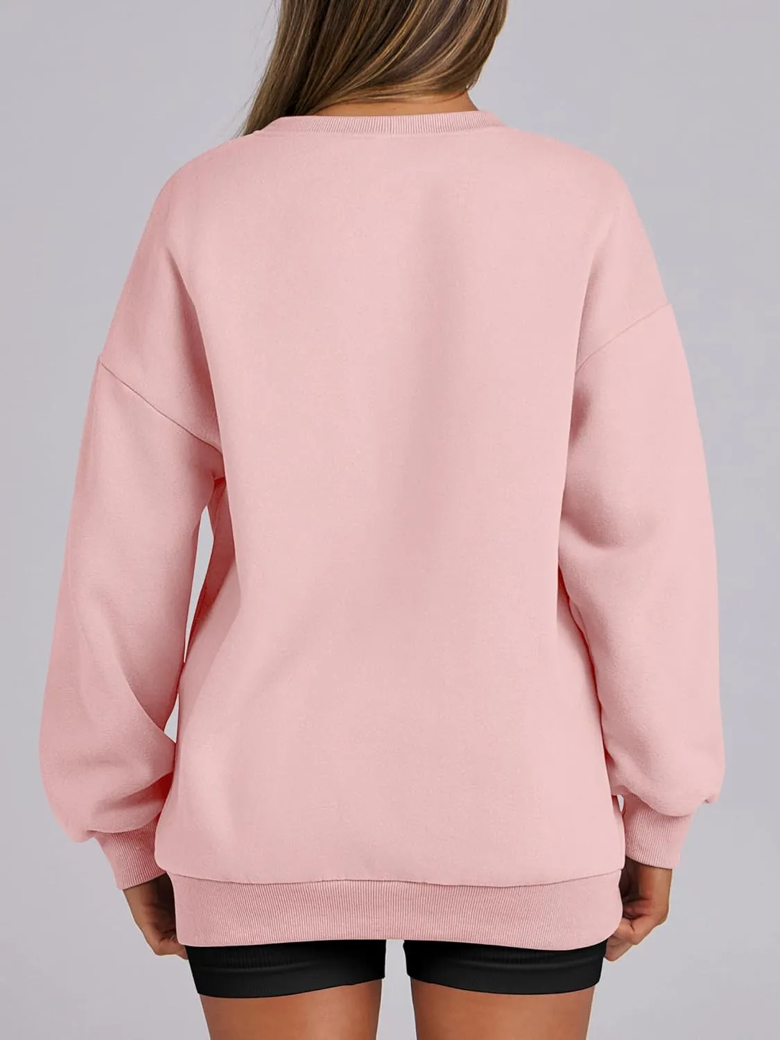 ANRABESS Womens Sweatshirts Oversized Fleece Crew Neck Pullover Hoodies Casual Comfy 2025 Fall Fashion Basic Sweatshirt