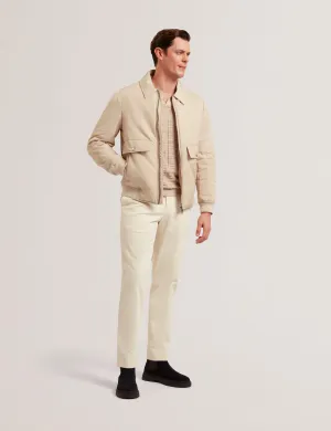 Avitore Bomber Removable Shearling Collar Taupe