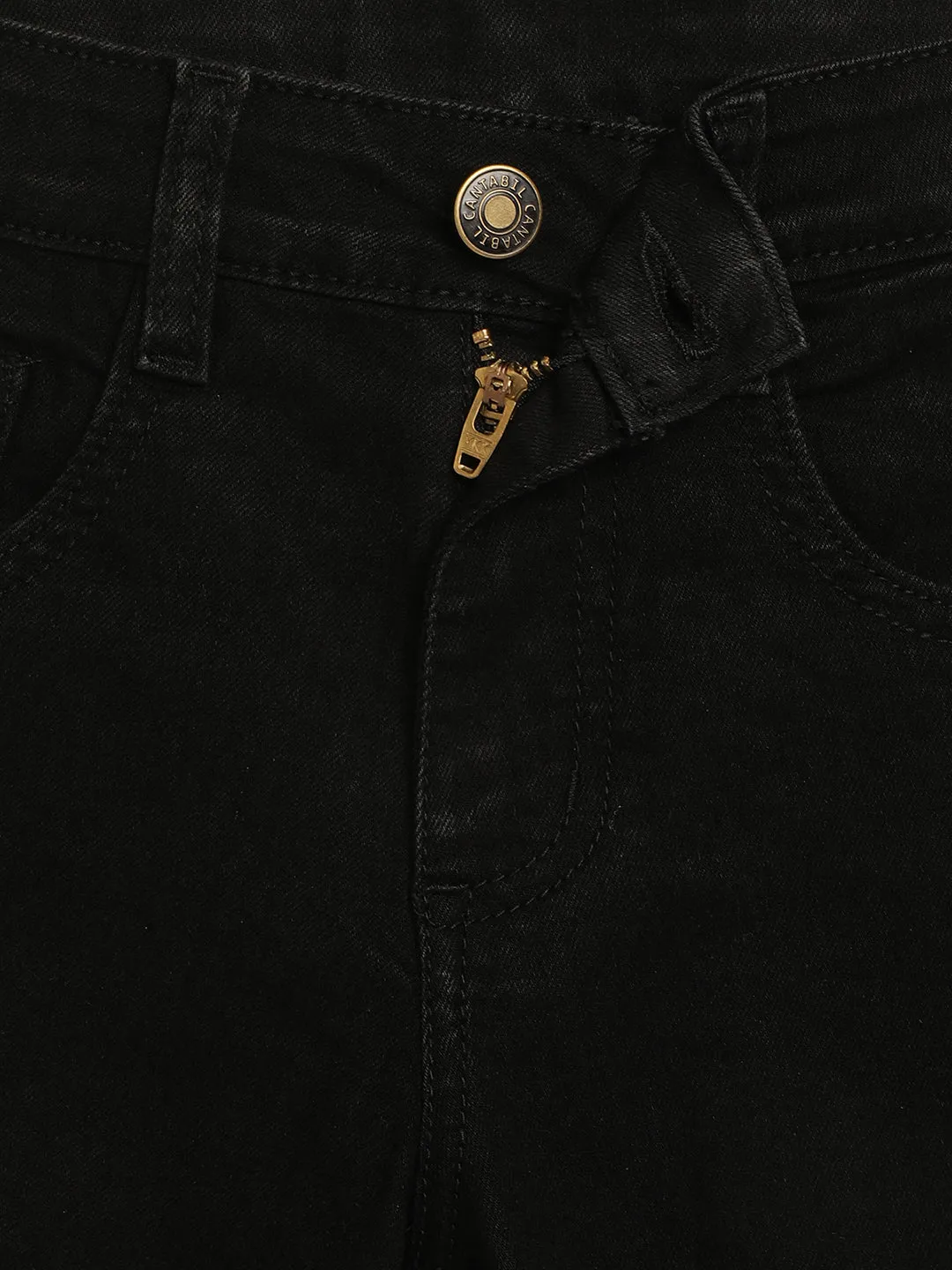 Boys Casual Black No fade Denim Shorts
