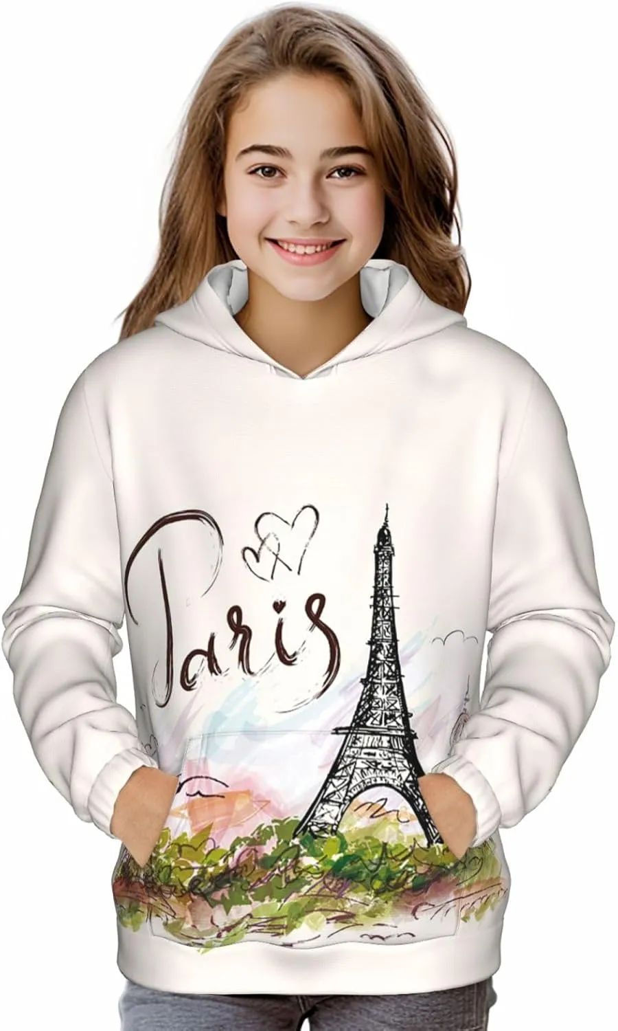 Boy'S Sweatshirt Fleece Hoodie Cotton Blend Hooded Sweatshirt Plush Pullover Hoodie Size For Boys And Girls