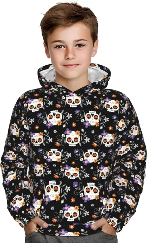 Boy'S Sweatshirt Fleece Hoodie Cotton Blend Hooded Sweatshirt Plush Pullover Hoodie Size For Boys And Girls