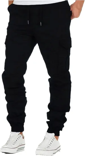 Cargo Pants for Men,Hiking Joggers Pants Cotton Drawstring Cargo Outdoor Pants Twill Track Jogging Sweatpants