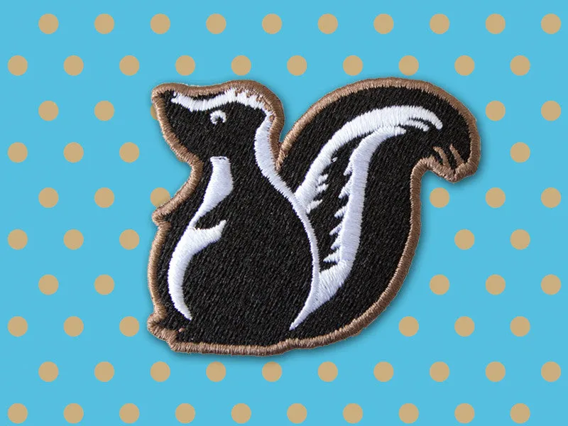 Clearance Iron on Patch - Skunk Patch - Embroidered Patches