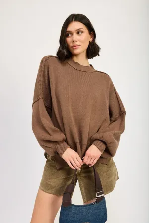 Cozy Casual Oversized Long Sleeve Sweater Top