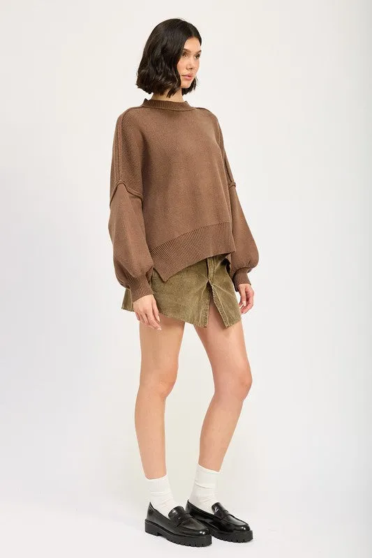Cozy Casual Oversized Long Sleeve Sweater Top