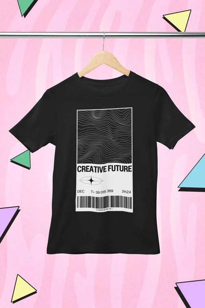 Creative Future - Unisex Oversized Cotton Graphic Printed T-Shirt