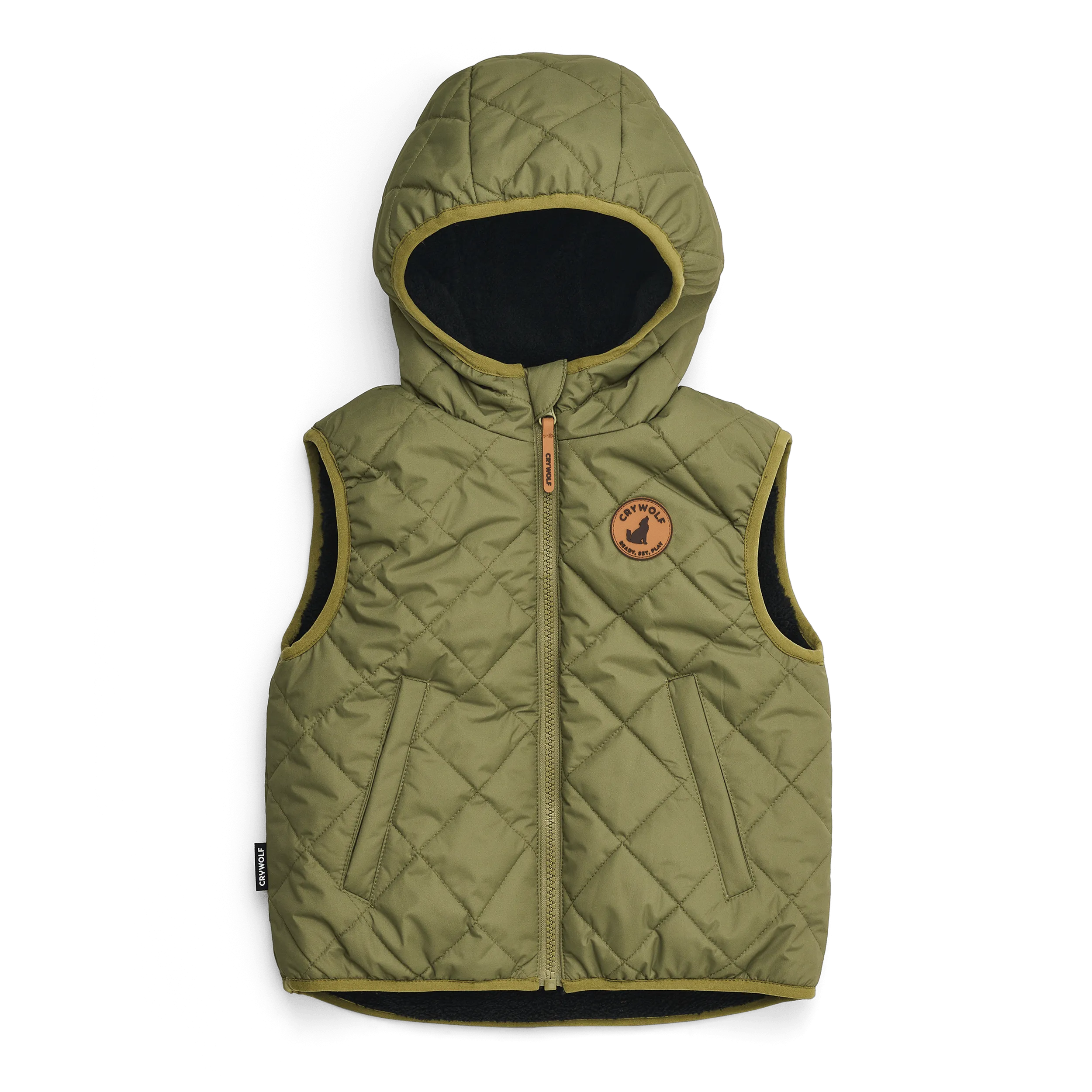 Crywolf Reversible Yeti Vest - Fern/Black
