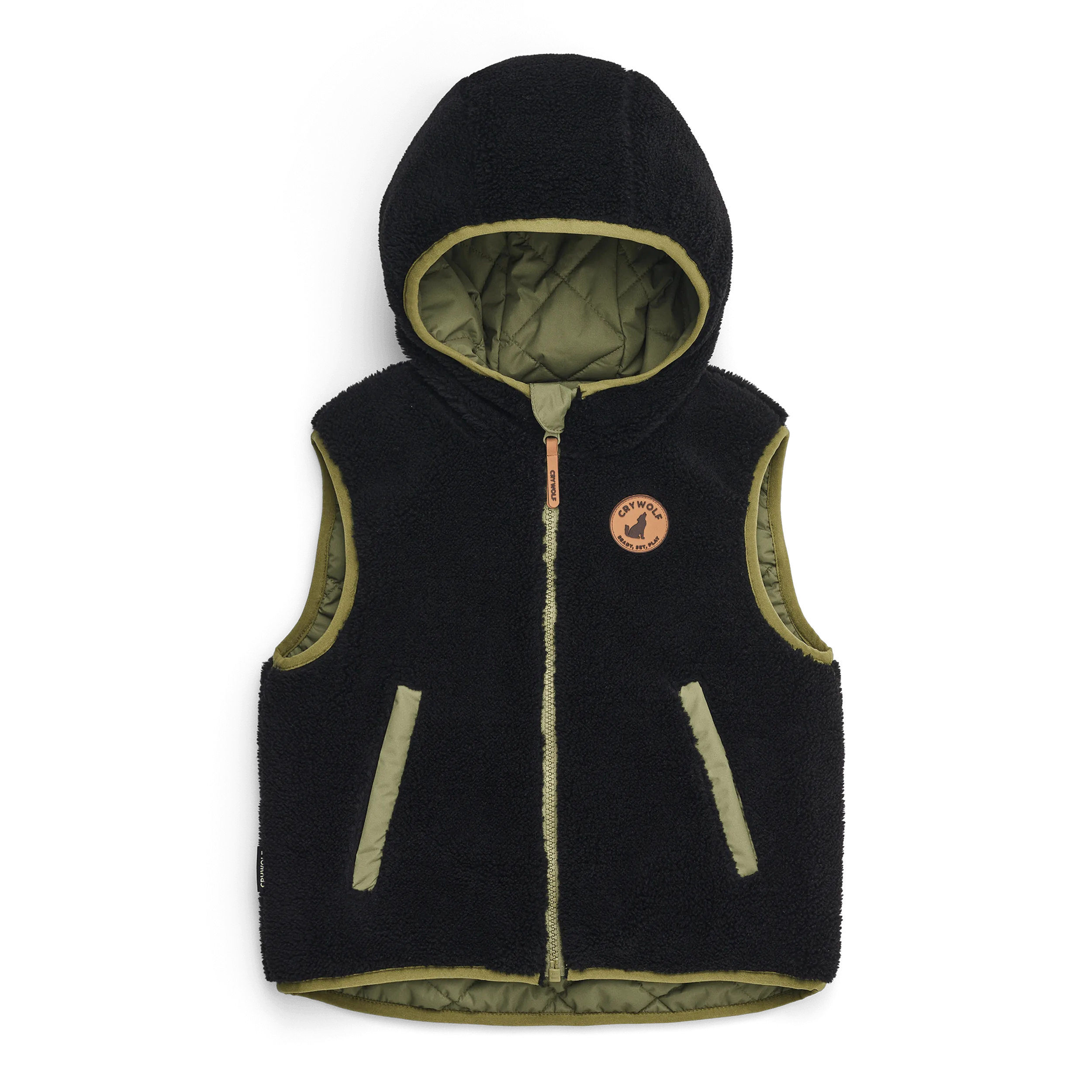Crywolf Reversible Yeti Vest - Fern/Black