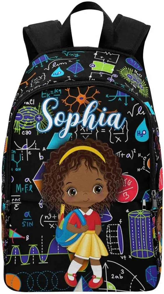 Custom Name Bookbag Backpack for Kids, Personalized Schoolbag Maths Laptop Backpack with Name Knapsack Backpack Customized School Bags for Teens Adults