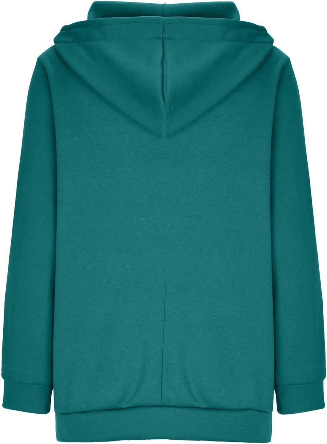 DOLKFU Womens Oversized Hoodie Dress Zip Up Long Sweatshirt Solid Basic Pullover Tops Y2K Trendy Winter Clothes With Pockets