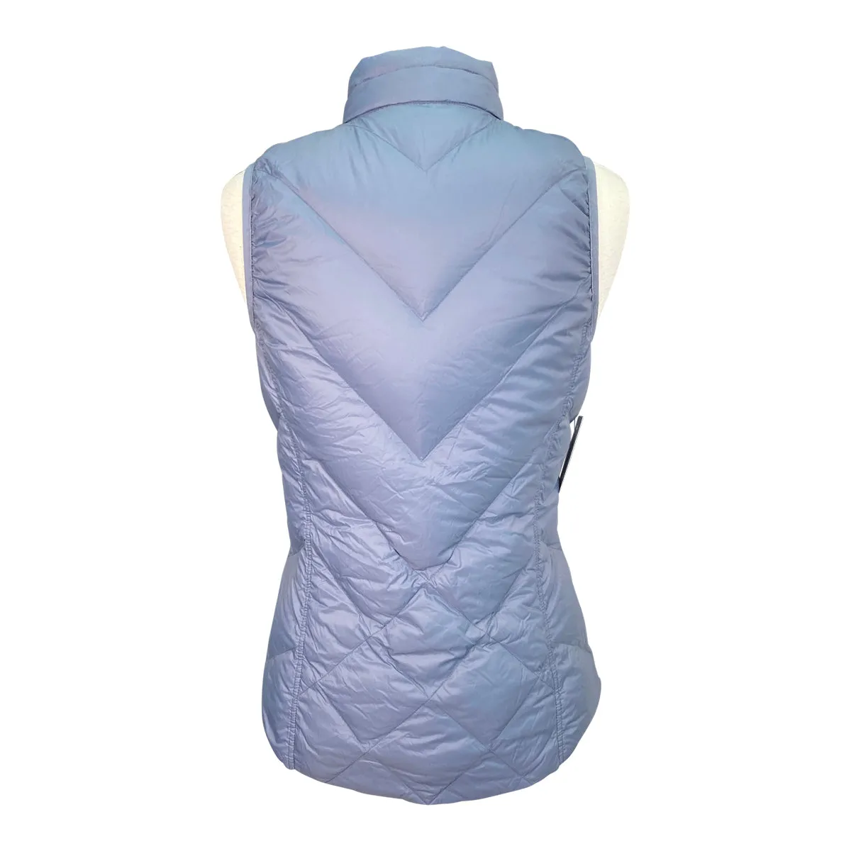 Dover Saddlery Puffer Vest in Blue/ Purple Waves reversible- Women's Small