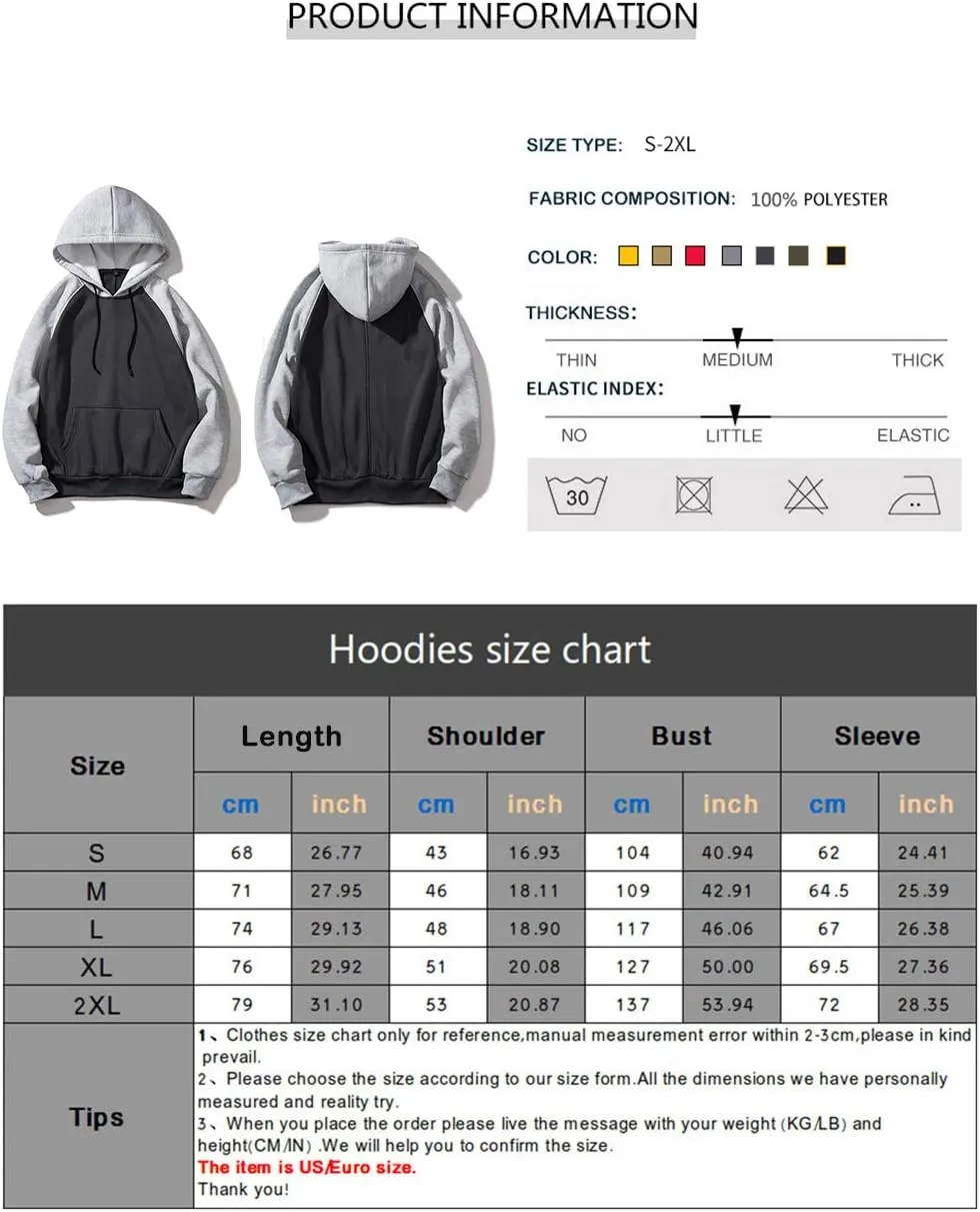 DUOFIER Hoodies for Men Pullover Hooded Sweatshirt with Kange Pocket