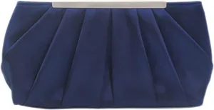 Evening Bag for Women Elegant Pleated Satin Clutch Purses Classy Handbag with Detachable Chain for Wedding Party Prom