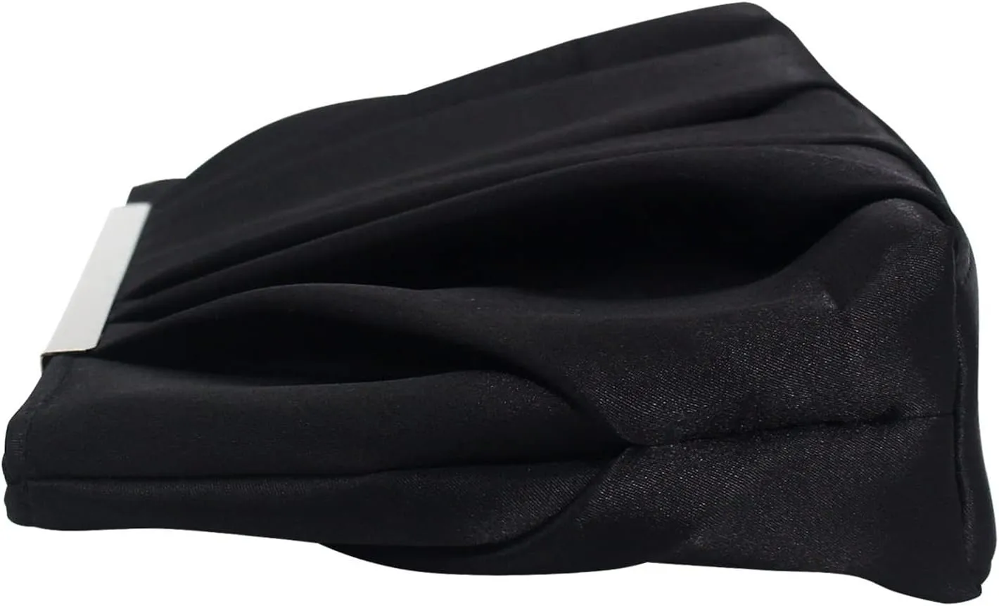 Evening Bag for Women Elegant Pleated Satin Clutch Purses Classy Handbag with Detachable Chain for Wedding Party Prom