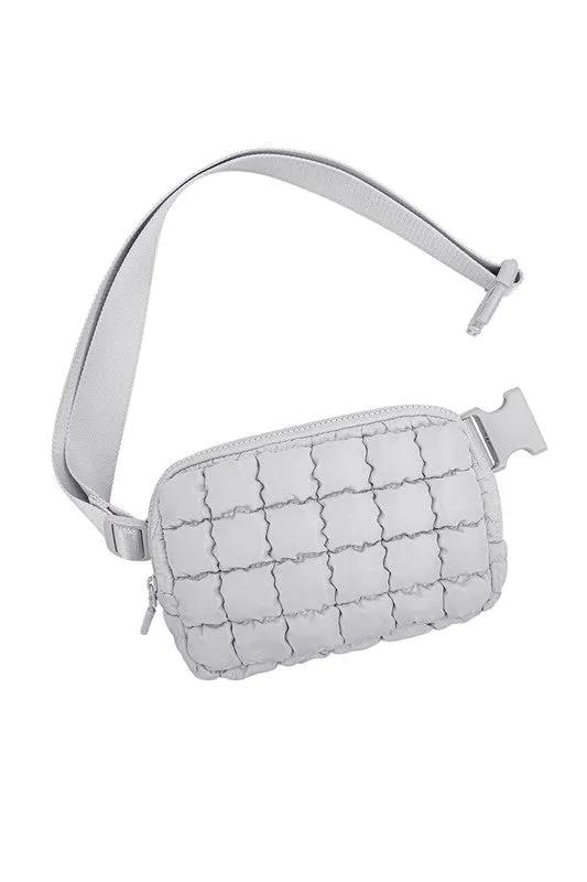 Evyn Quilted Puffer Sling Belt Bum Bag