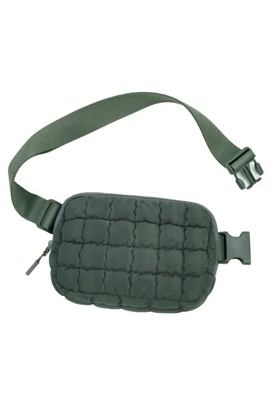 Evyn Quilted Puffer Sling Belt Bum Bag