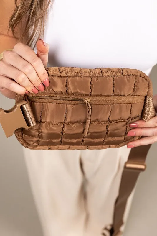 Evyn Quilted Puffer Sling Belt Bum Bag