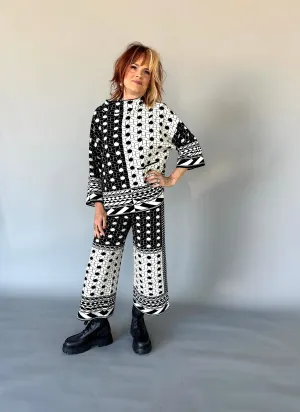 Geo Check Knit Pant