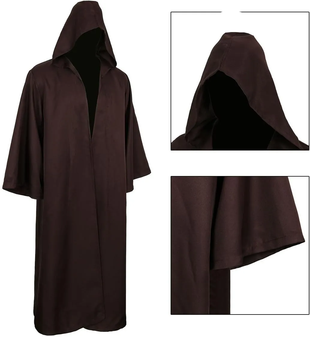 Golden Service Adult Halloween Costume Tunic Hoodies Robe Cosplay Capes