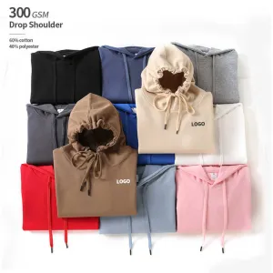 Heavyweight Double Layer Hood Drawstring Pullover  بطبقتين وغطاء رأس ورباط