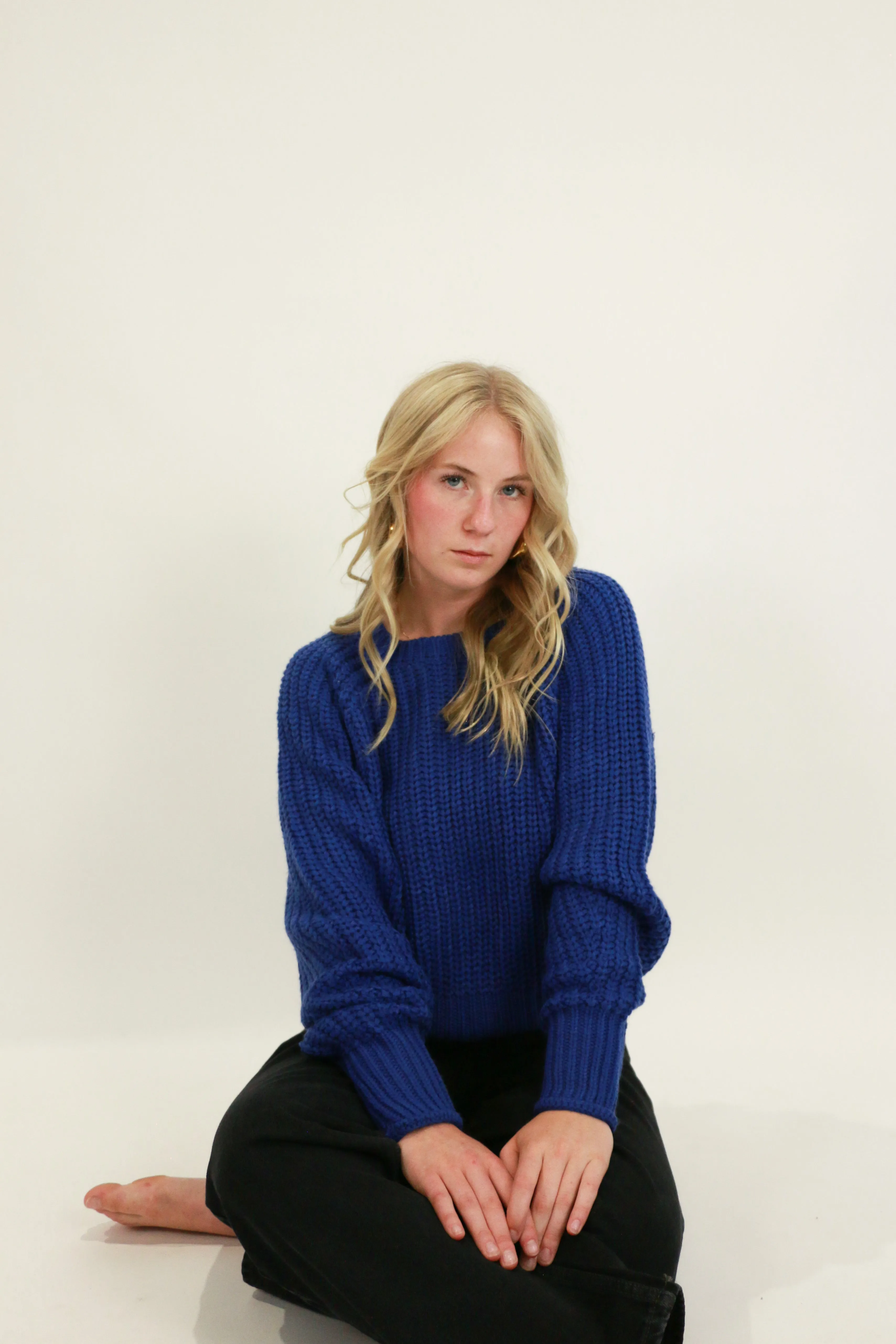 Hifza Long Raglan Sleeve Crew Neck | Cosmic