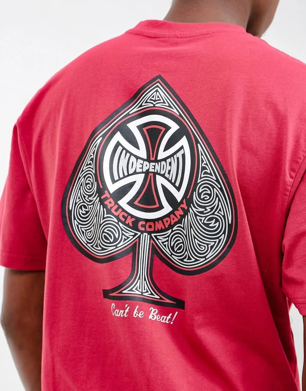 Independent CBB Cross Spade T-Shirt - Maroon