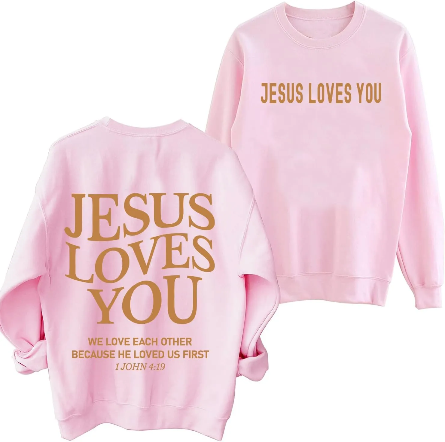 Jesus Loves You Sweatshirt Christian Faith Hoodie Man Woman Oversized Jesus Saves Sweatshirts