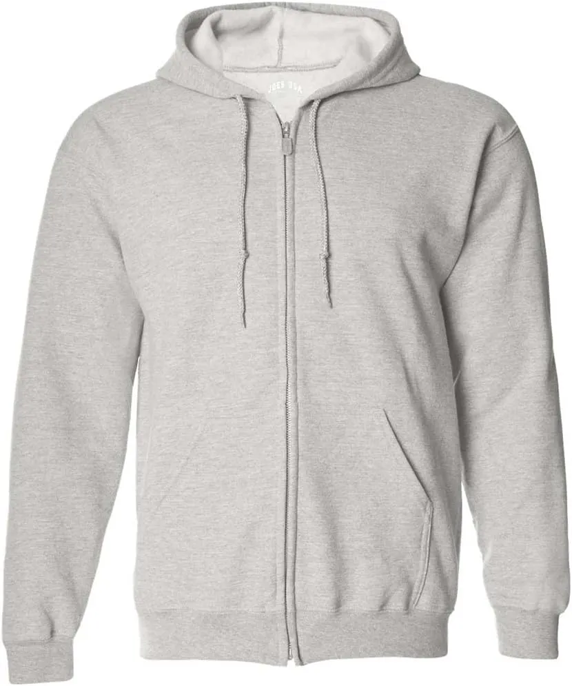 Joe's USA Men's Full Zipper Hoodies - Hooded Sweatshirts in 25 Colors. Sizes S-5XL