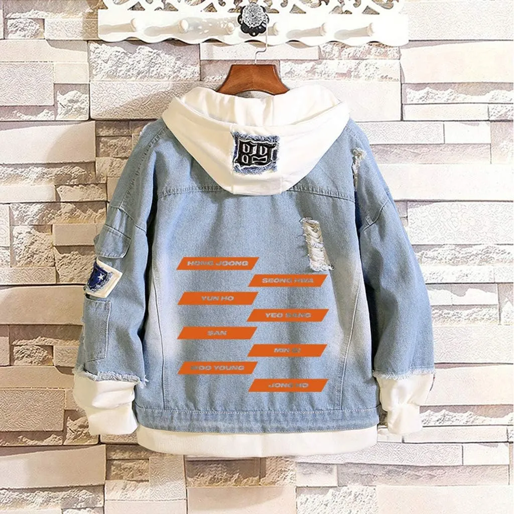 KPOP Stray Kids Hoodie Denim Jacket Jean Coat Hoodies