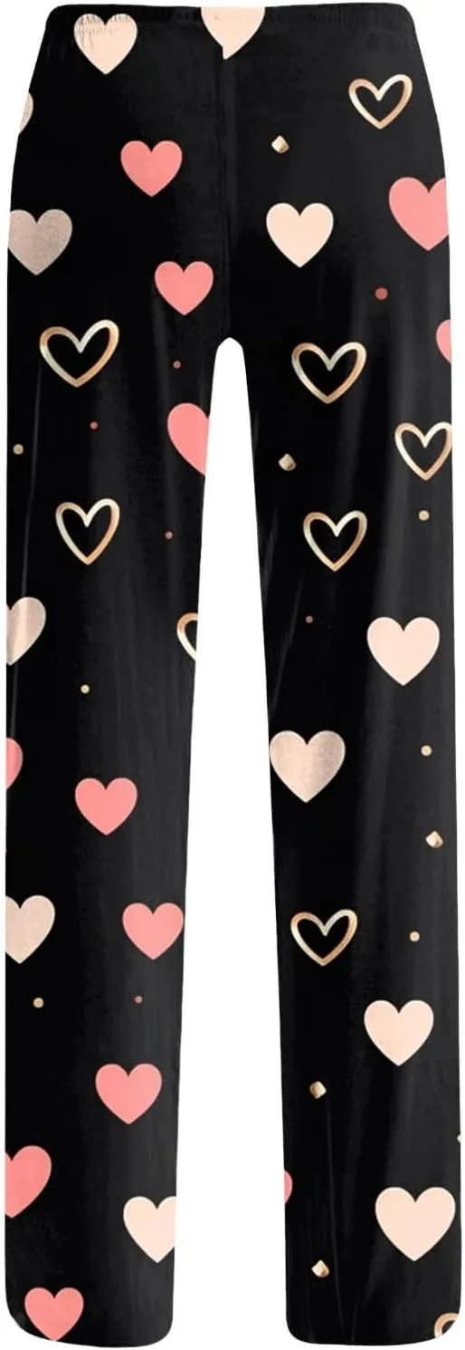 Ladies' 2025 Valentine Fashion Casual Printed Casual Pants Western Leggings