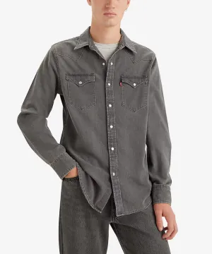 Levi's Men's Classic Standard Denim Western Shirt - Grey Fade
