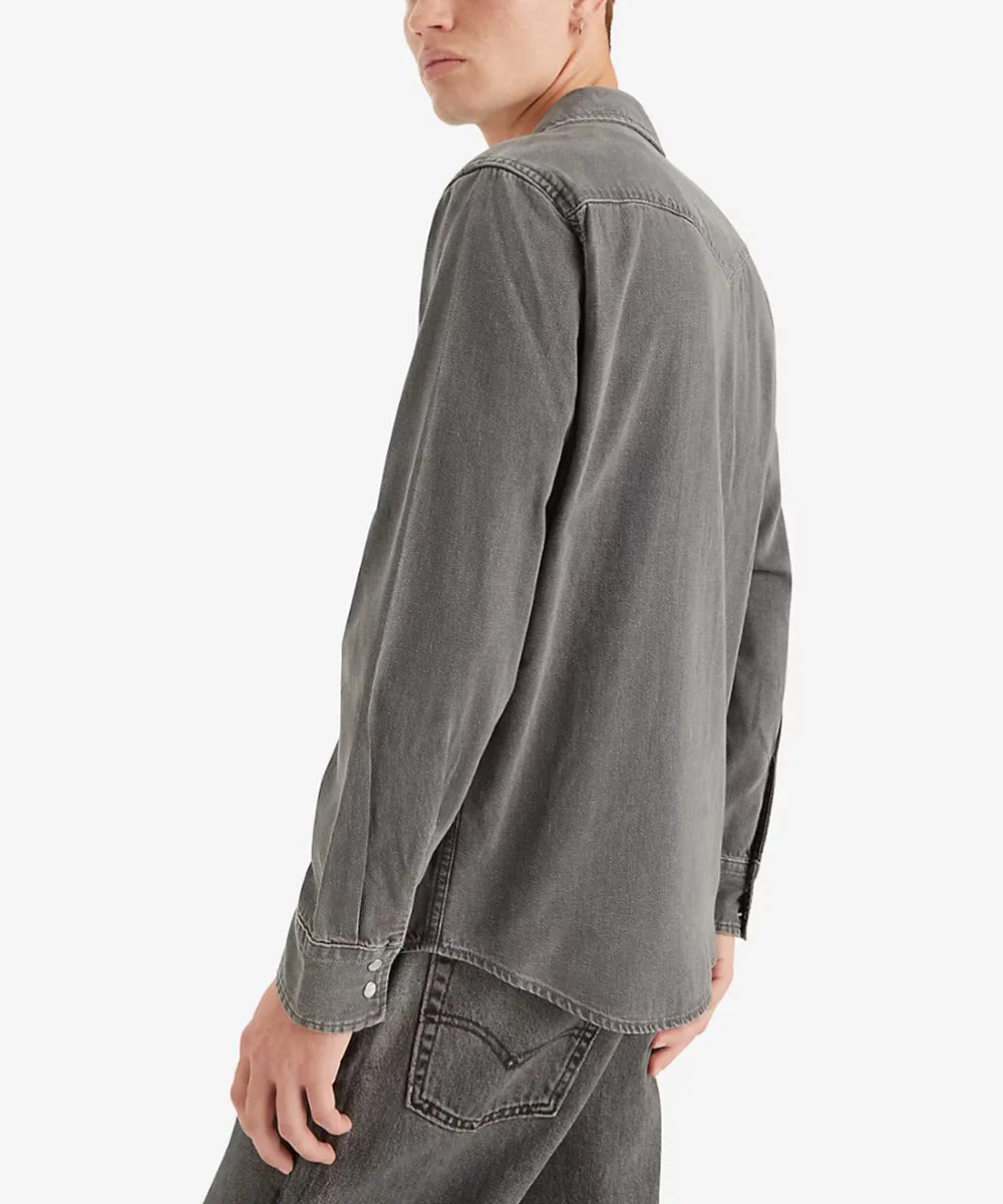 Levi's Men's Classic Standard Denim Western Shirt - Grey Fade