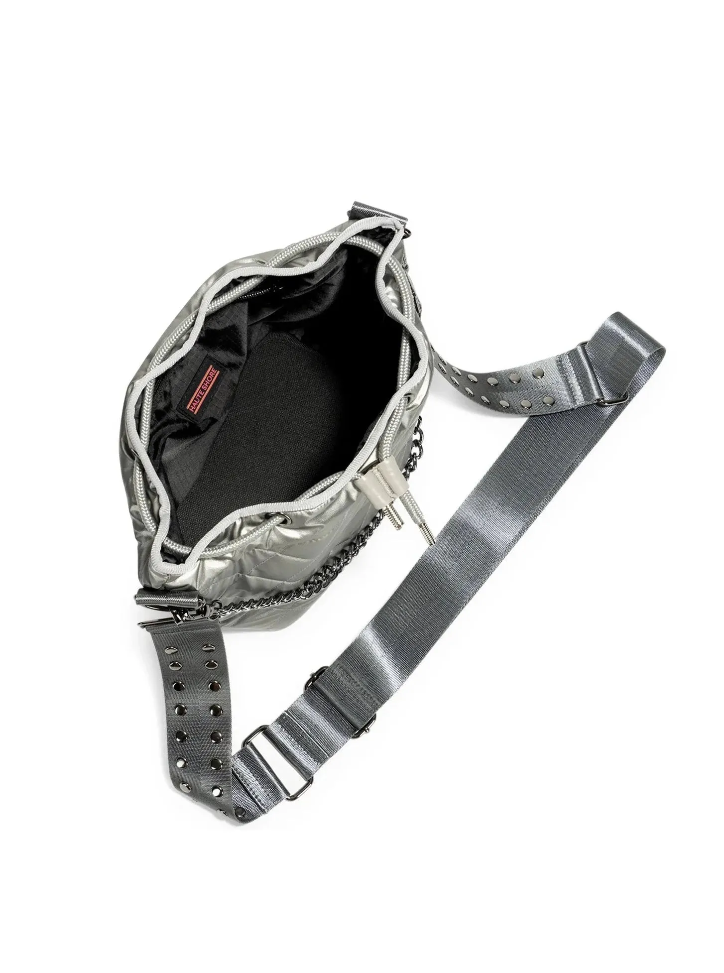 Lindsey Puffer Bucket Bag [Iron]