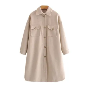 LOOSE WOOLEN OVERCOAT