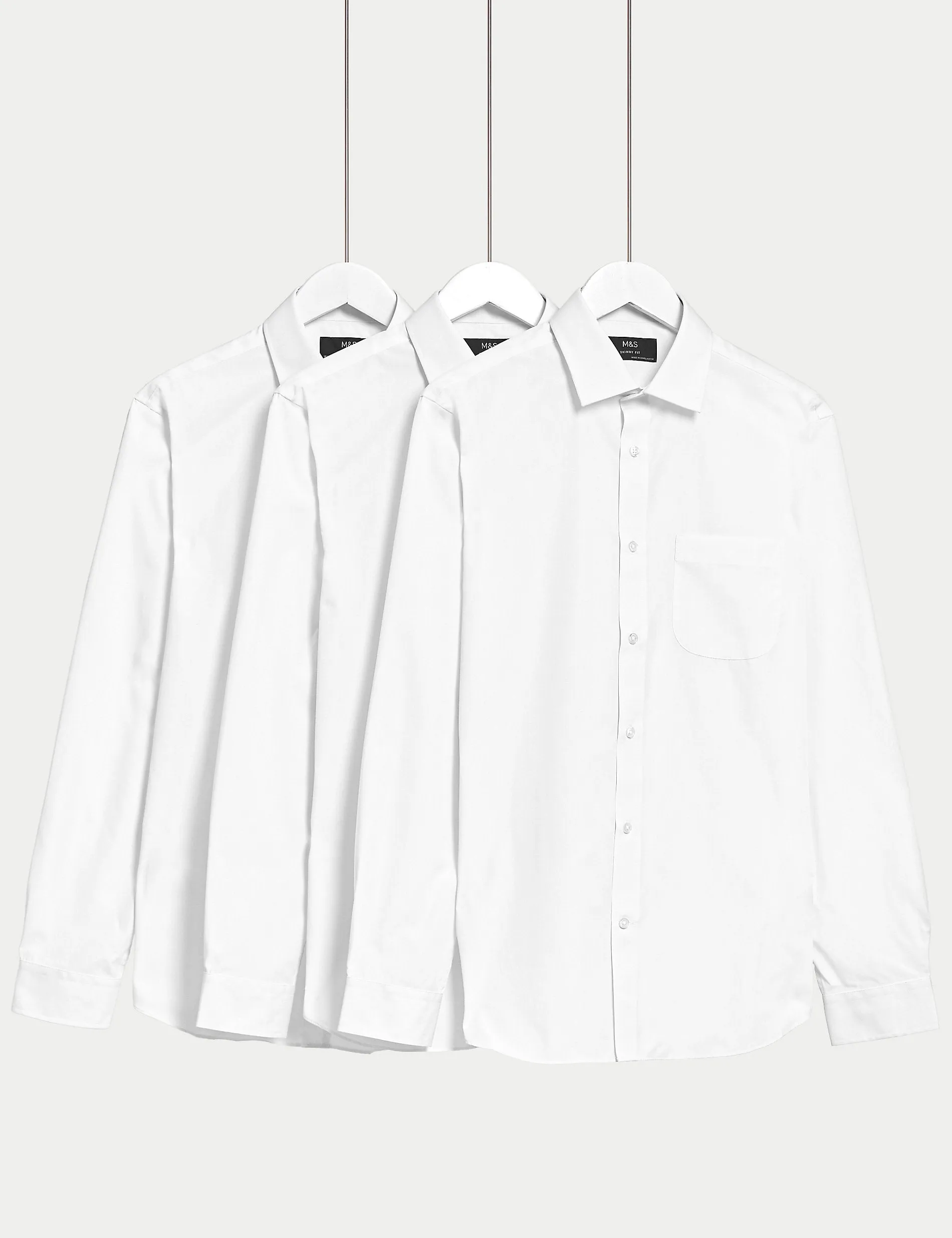 M&S Mens L/S ( 65-35% ) Plain Formal Shirt T11/2320X