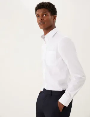 M&S Mens L/S ( 65-35% ) Plain Formal Shirt T11/2320X