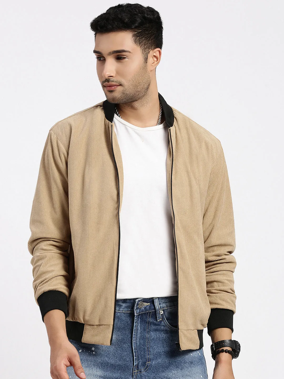 Men Brown Bomber Jacket