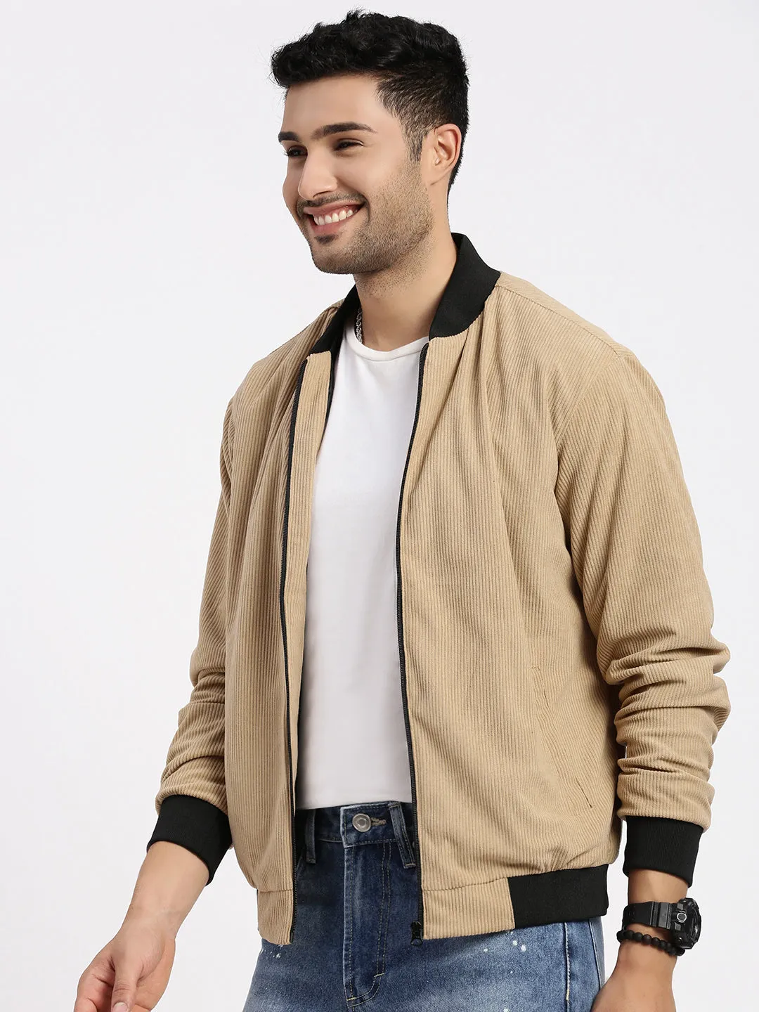 Men Brown Bomber Jacket