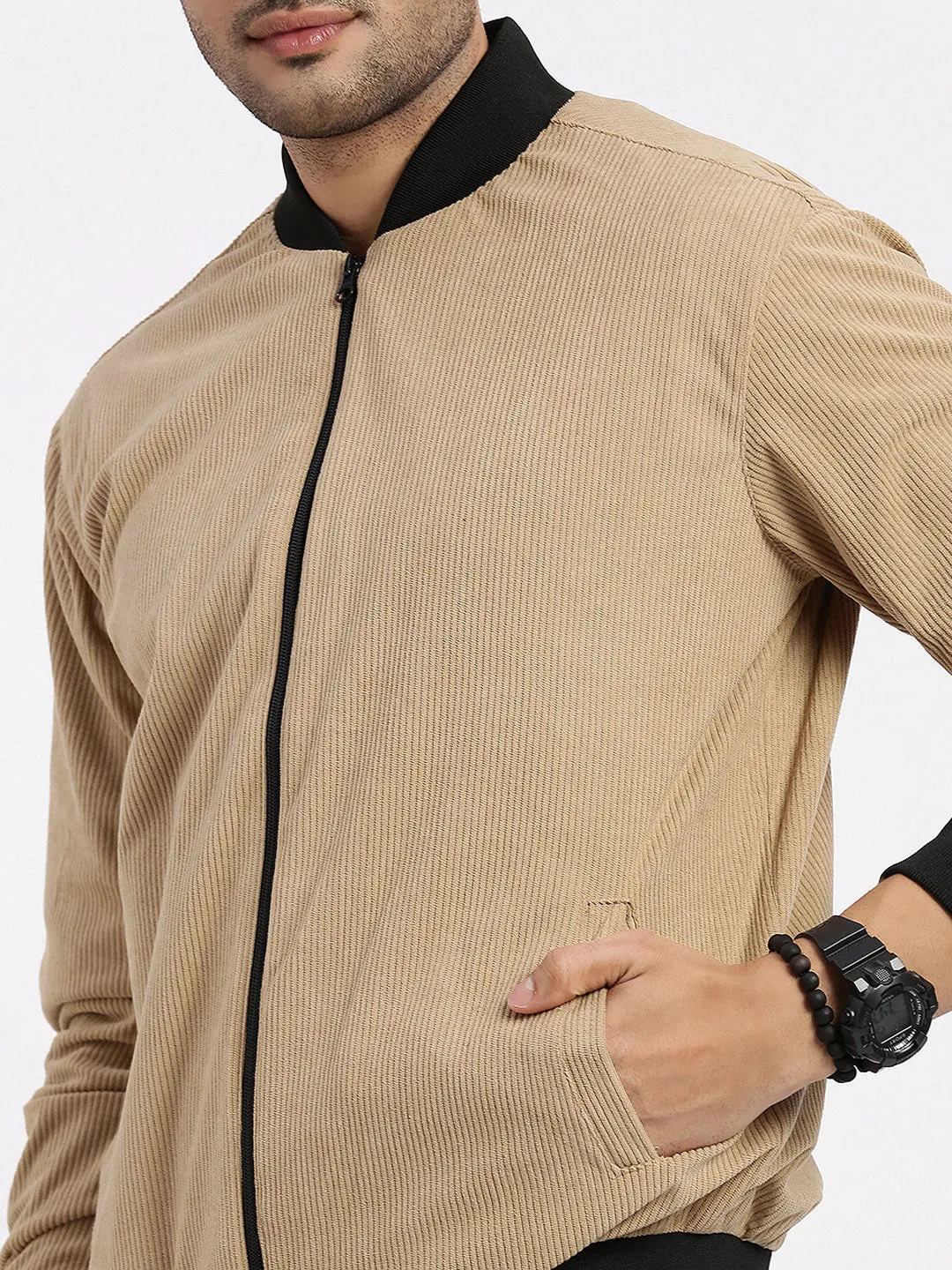 Men Brown Bomber Jacket