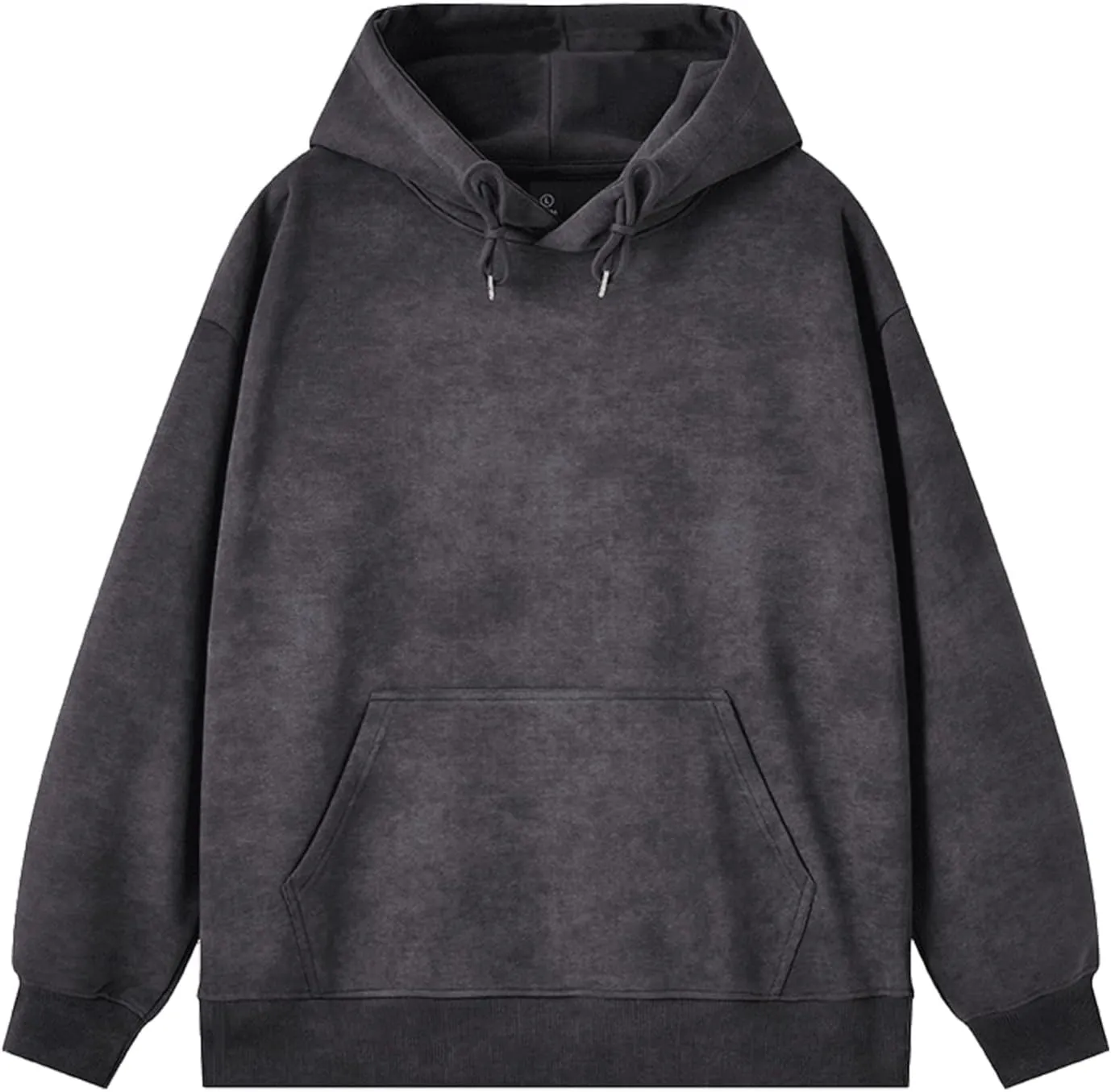 Mens Acid Wash Hoodie Oversized Vintage Hoodies Cotton Hooded Sweatshirt Retro Baggy Basic Pullover Streetwear Top