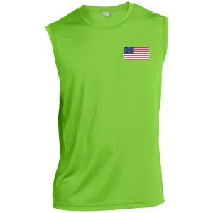 Men’s Sleeveless Performance Tee American Flag