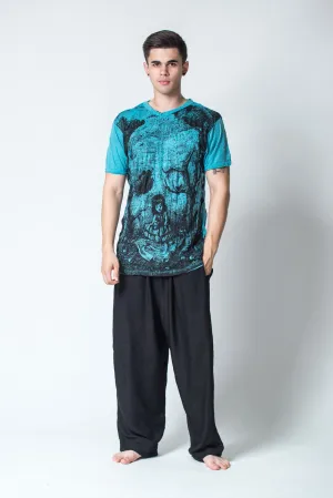 Mens Wonderland T-Shirt in Turquoise