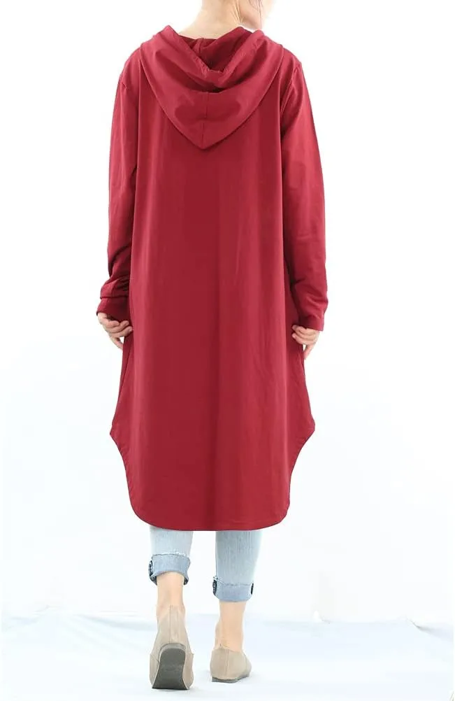 Minibee Women's Hoodies Oversized Sweatshirt Dress Long Sleeve Casual Tunic Pullover with Pockets