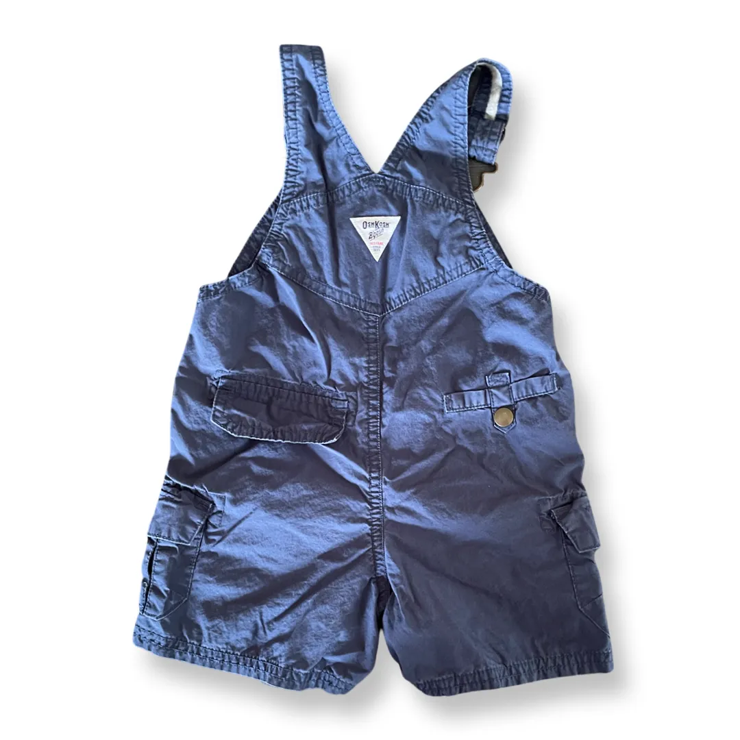 OshKosh Lightweight Cotton Shortalls, Navy - 6-9 mo.