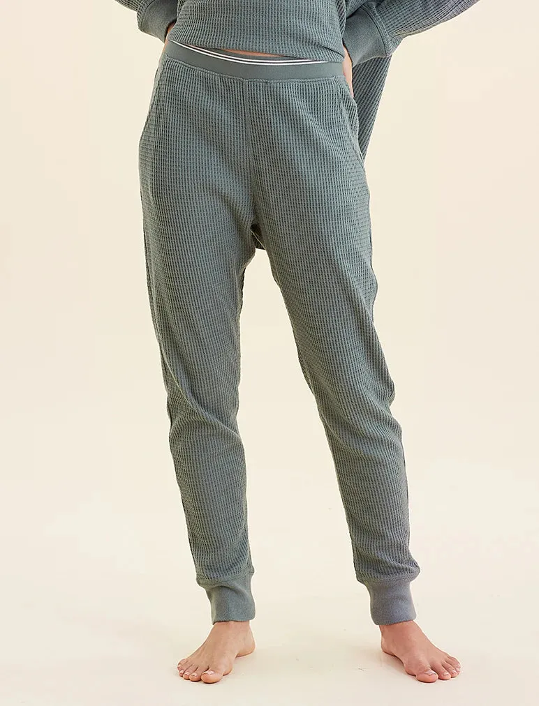 Papinelle - Super Soft Waffle Exposed Elastic Jogger
