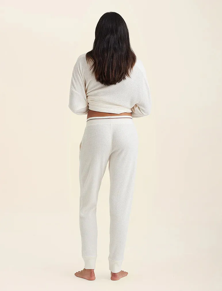 Papinelle - Super Soft Waffle Exposed Elastic Jogger
