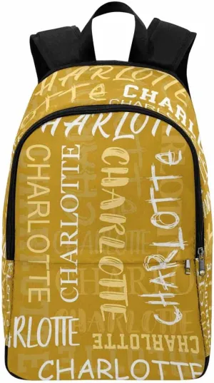 Personalized Backpack with Name Custom Yellow Signature Backpack Customized Logo Laptop Shoulder Bag Knapsack Bakcpack Travel Bag for Women Men